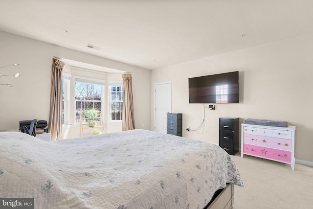 view of carpeted bedroom