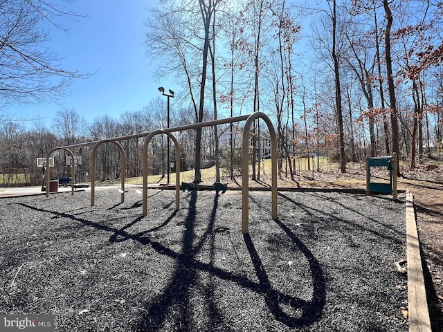 view of community jungle gym