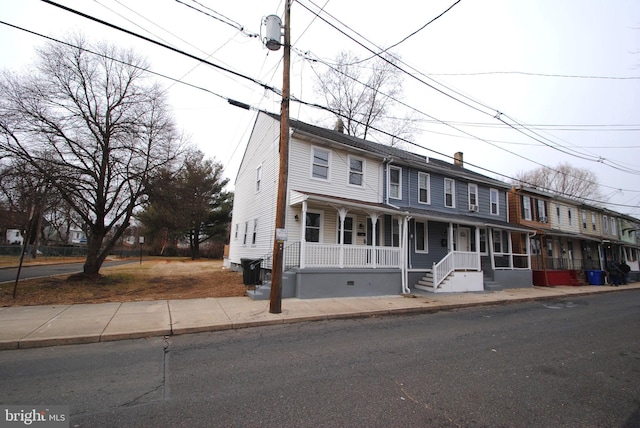 view of front of property with a porch