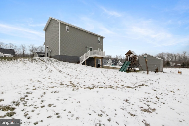 exterior space with a playground