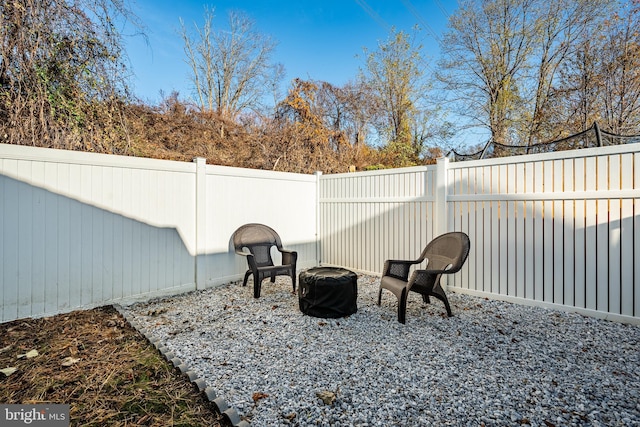 view of patio featuring a fenced backyard