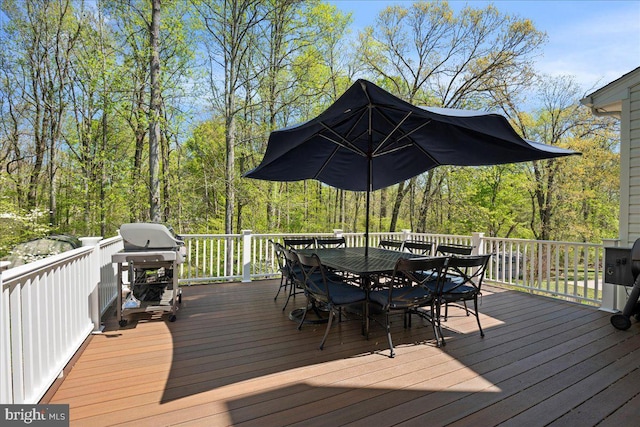 450 Marley Run, Huntingtown, MD 20639 - wooden deck featuring outdoor dining area and area for grilling