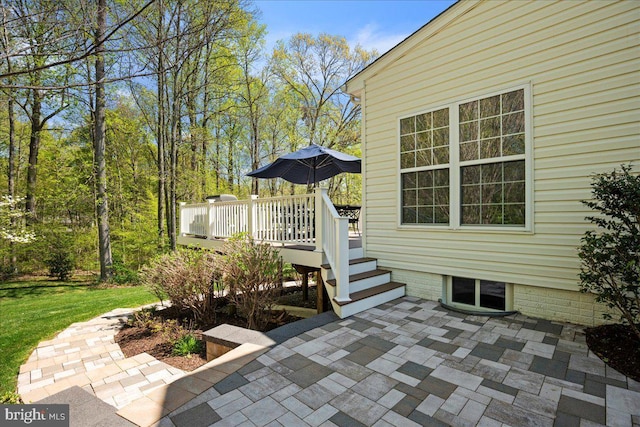 450 Marley Run, Huntingtown, MD 20639 - view of patio with a wooden deck