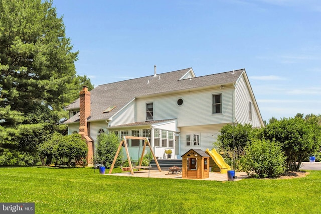 9238 English Meadow Way, Gaithersburg, MD 20882 - back of house with a yard and a patio area