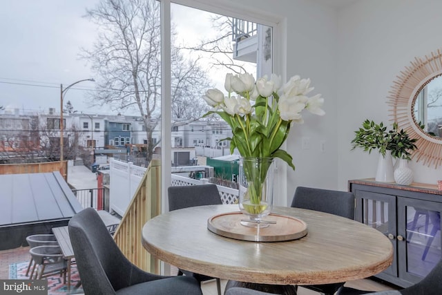 view of dining space