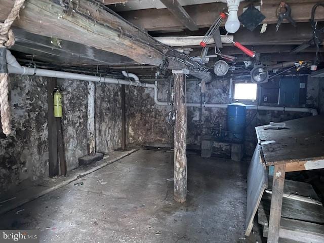 view of basement