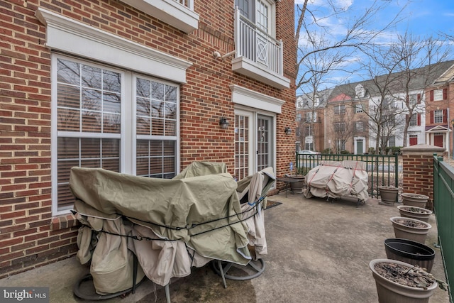 view of patio / terrace featuring area for grilling