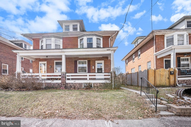 view of front of home with covered porch