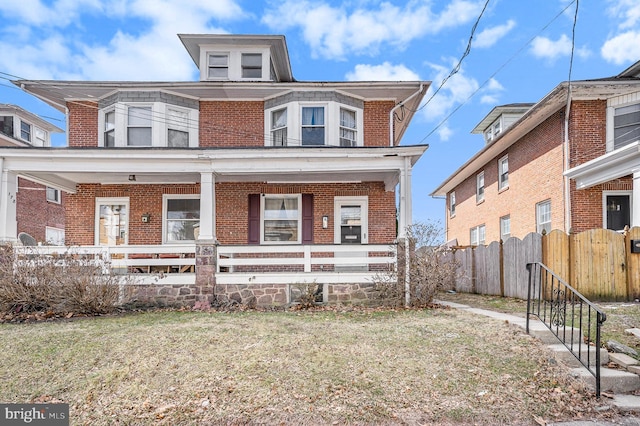 view of front of home with a porch