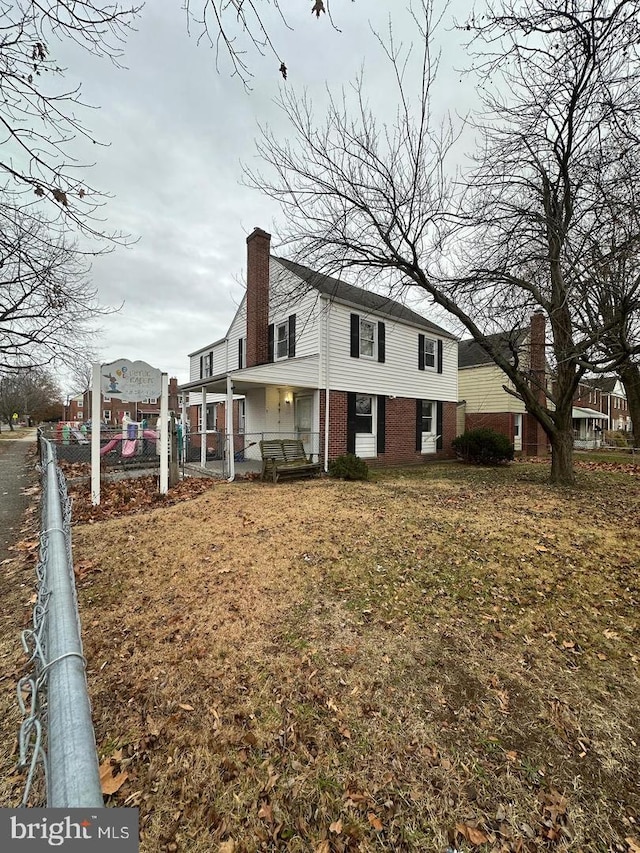 exterior space with a yard