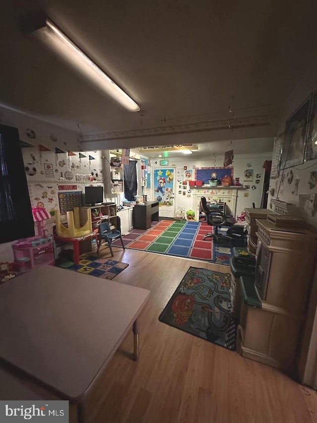 interior space featuring wood-type flooring