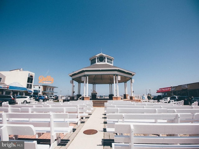 view of community with a gazebo