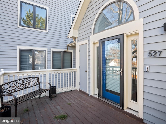 view of wooden deck