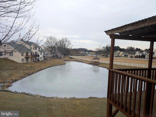 view of water feature featuring a residential view