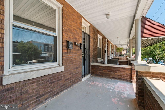 view of patio with covered porch