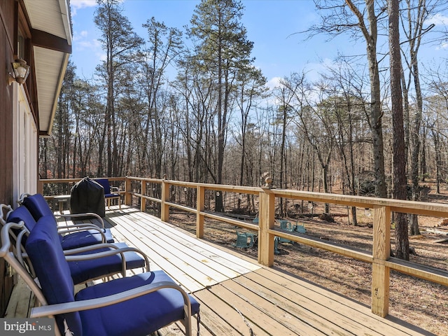 view of wooden deck