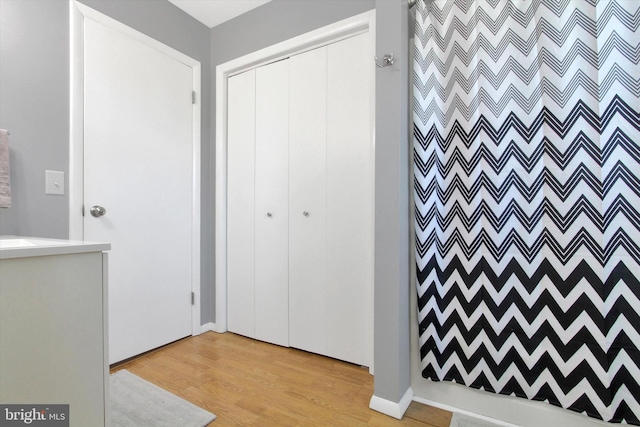 interior space featuring light wood-type flooring