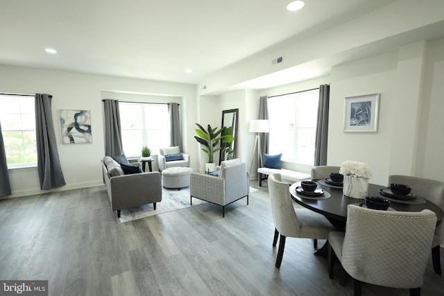 3312 N Market St, Wilmington, DE 19802 - living area with wood finished floors, recessed lighting, and baseboards