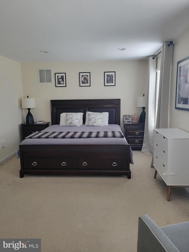 view of carpeted bedroom