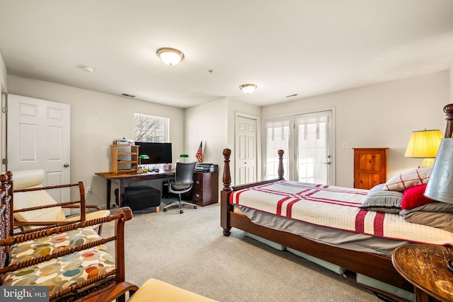 view of carpeted bedroom