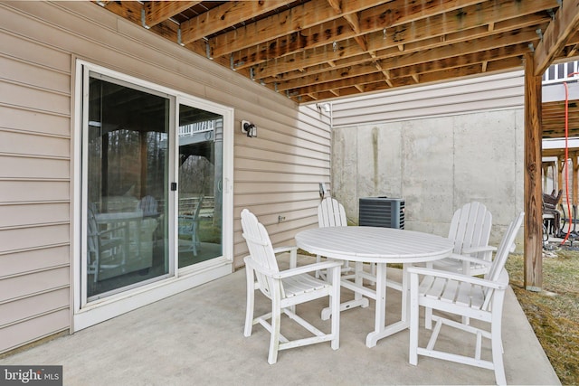 view of patio with outdoor dining area