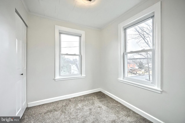 carpeted empty room with a wealth of natural light