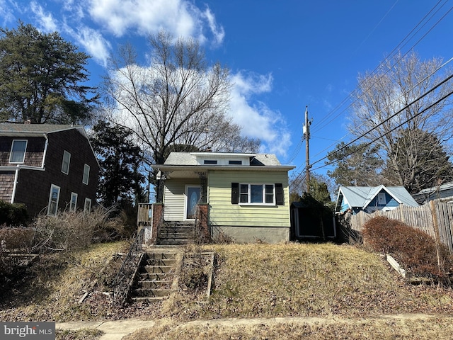 view of bungalow-style house