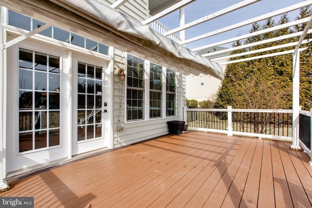 view of wooden terrace