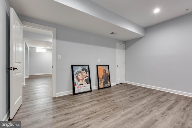 interior space with light wood-type flooring