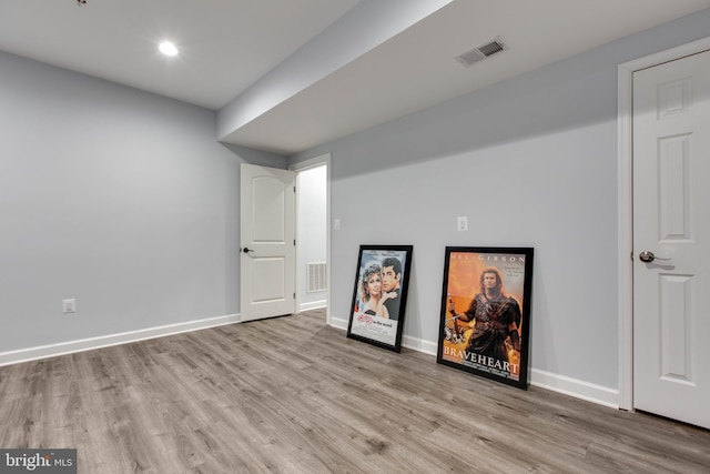 interior space with light wood-type flooring