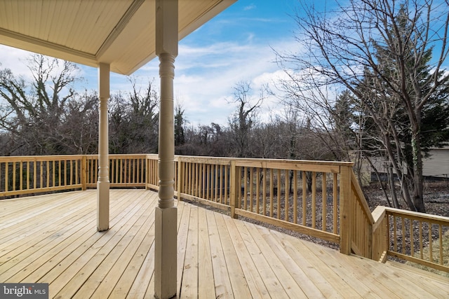 view of wooden terrace