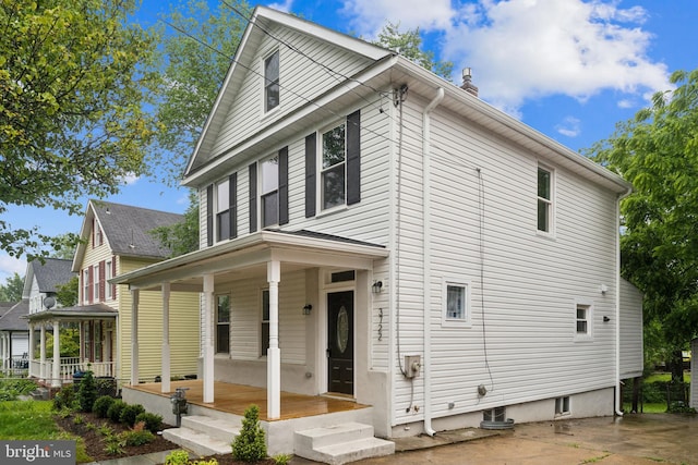 3722 36th St, Mount Rainier, MD 20712 - traditional style home featuring a porch and a chimney