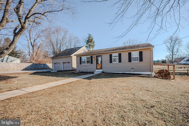 view of front facade with a garage