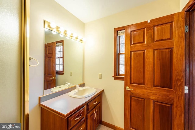 bathroom with vanity