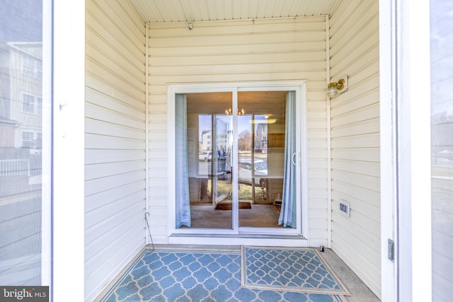 view of doorway to property