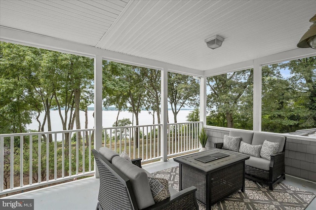 view of sunroom