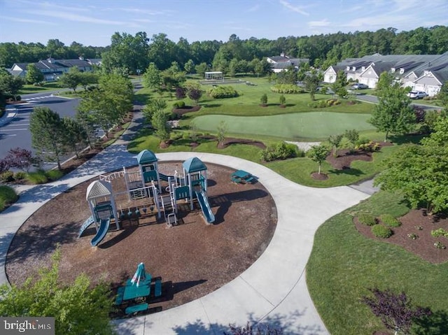 exterior space featuring playground community