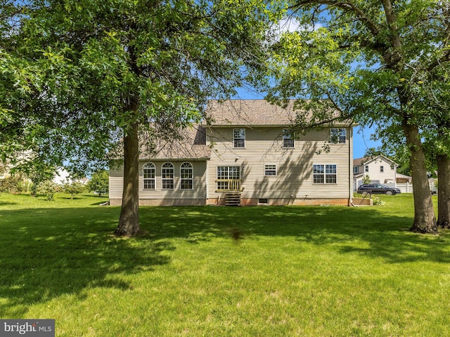 330 Mountaineers Way, Emmitsburg, MD 21727 - back of house with entry steps and a lawn
