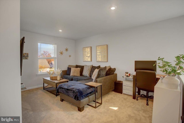 view of carpeted living room