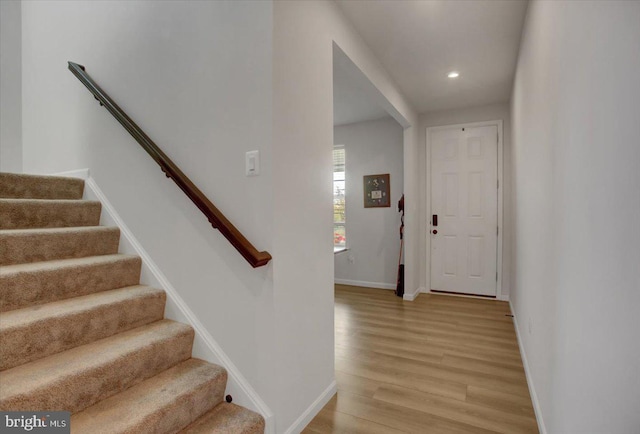 interior space featuring light wood-type flooring