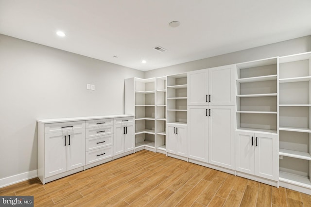 interior space featuring light wood-type flooring