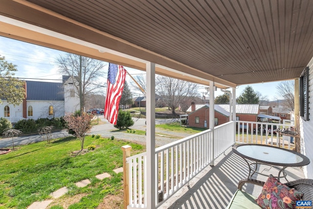 exterior space with a porch