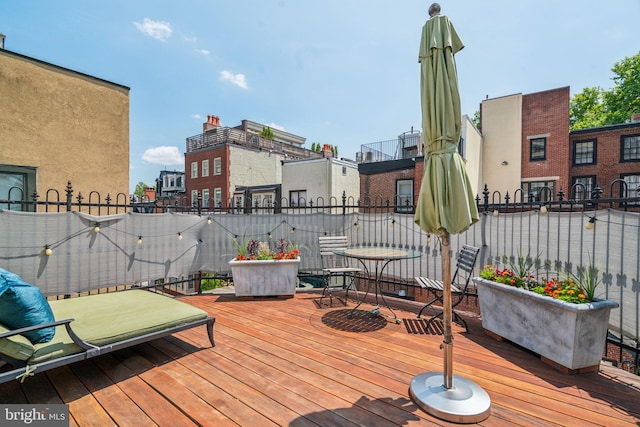 view of wooden deck