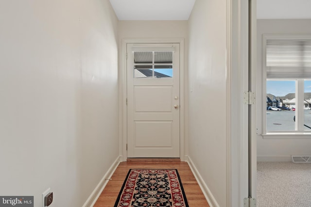 entryway featuring hardwood / wood-style floors