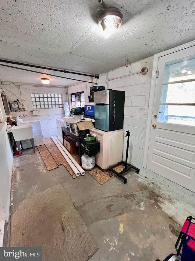 interior space featuring sink