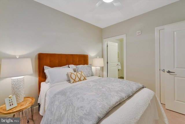 bedroom with ceiling fan