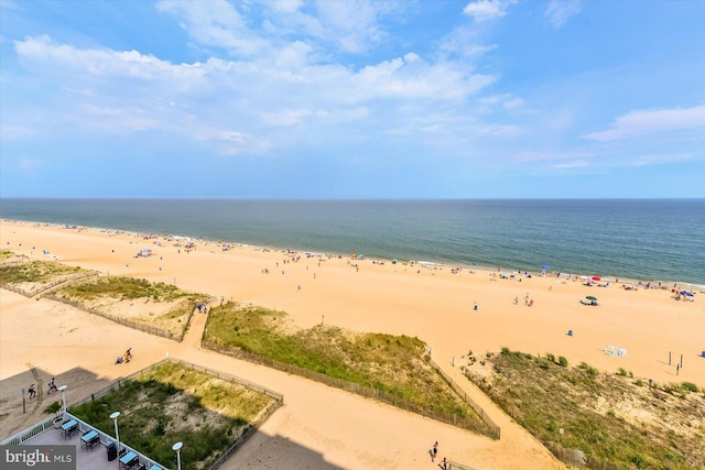 water view with a view of the beach