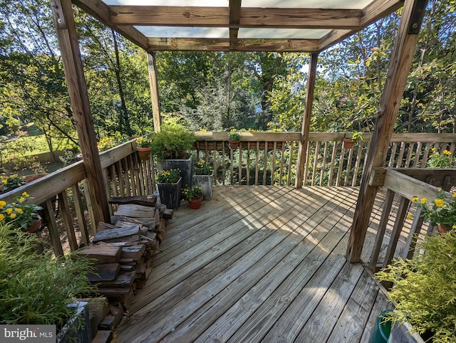 view of wooden terrace