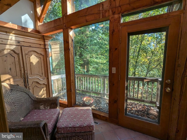 view of sunroom