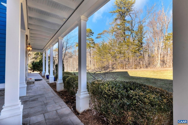 view of patio / terrace featuring a porch